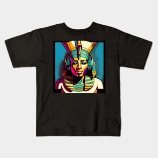 Ancient Egyptian Headphones Music Graphic Kids T-Shirt